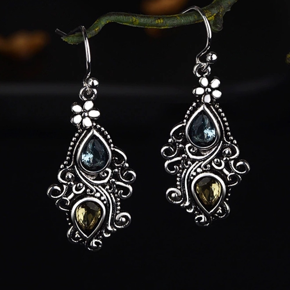 ☘️Last One☘️Peridot Sapphire 925 Silver - Picture 5 of 7